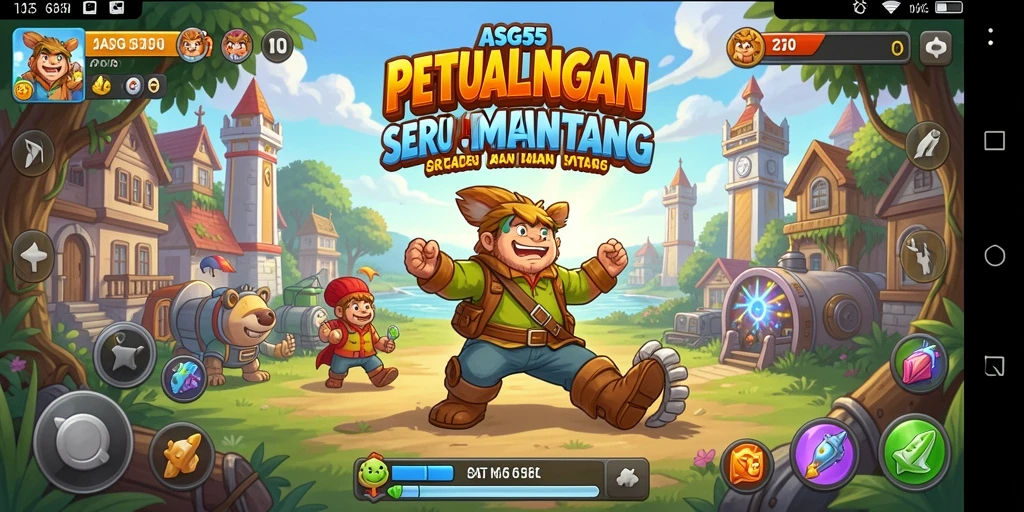 Tangkapan layar utama ASG55 menampilkan aksi seru gameplay Arcade.