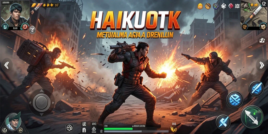 Tangkapan layar gameplay HAIKUOTK dengan aksi mendebarkan di setiap detik.