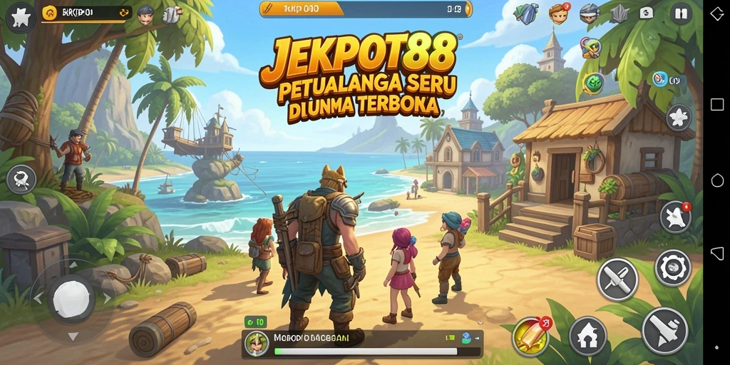 Tampilan gameplay Open World JEKPOT88 yang memukau dan detail.