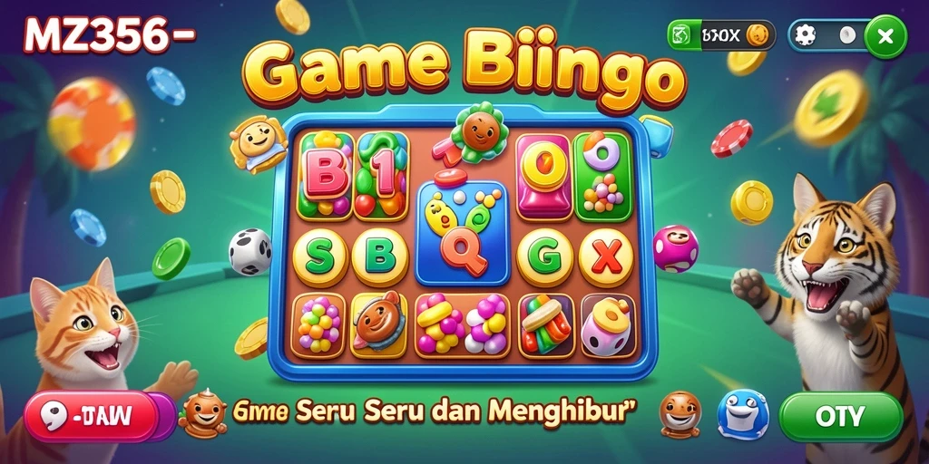 Gameplay Bingo yang seru dan interaktif di MZ356.