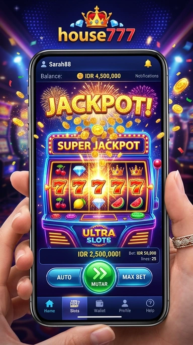 Screenshot menampilkan antarmuka pengguna house777 yang intuitif.